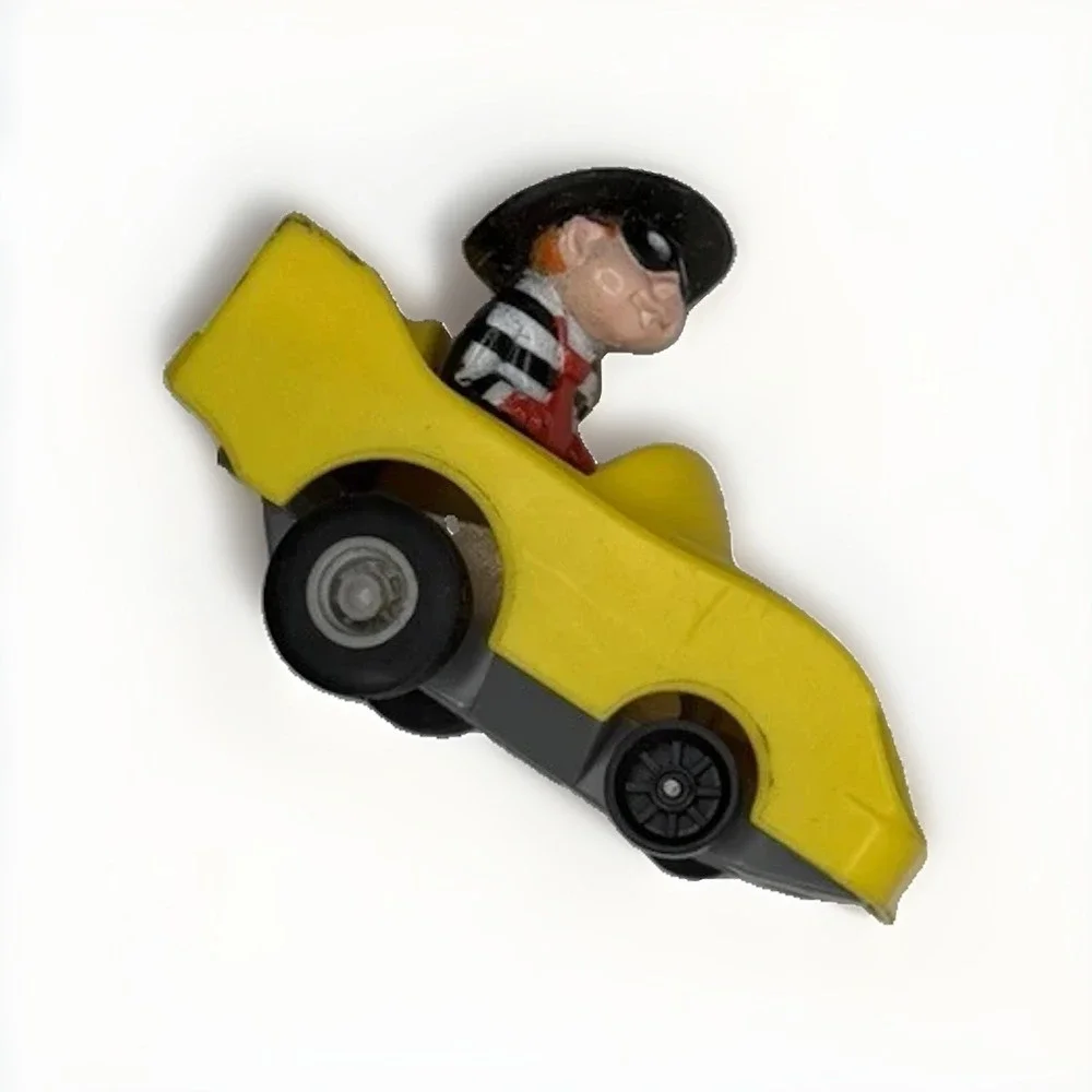 1988 McDonald's Happy Meal Toy Hamburgler Yellow Car Pull-Back Toy
